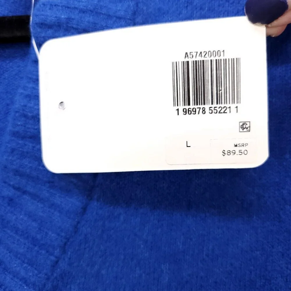 Levi's Sweater Vest Royal Blue Knit Pull Over Mens Large Cotton Vneck - Picture 9 of 13